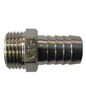 Nipple brass straight 1/2 x 16